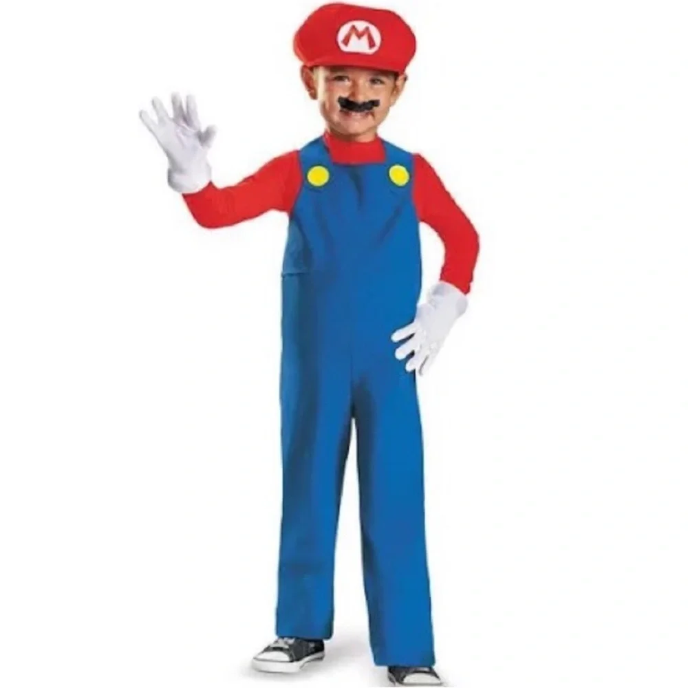 Super Mario Deluxe Child Costume Size M (8-10) | NWT! - Picture 1 of 7